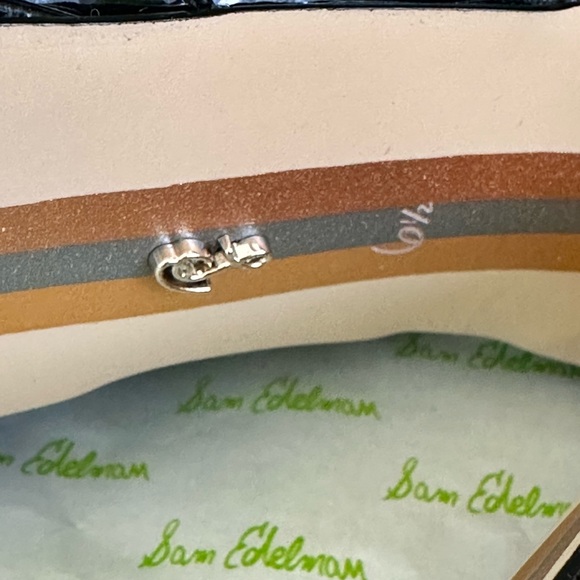 Sam Edelman Women’s Black Patent Slingback Mary Jane Pump size 6 1/2 - Picture 9 of 14